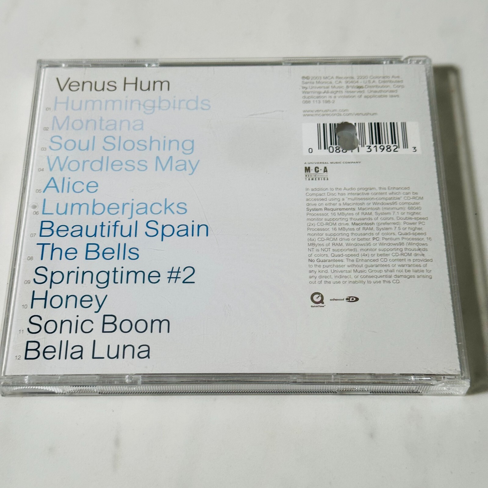 Venus Hum - CD - Big Beautiful Sky - RE