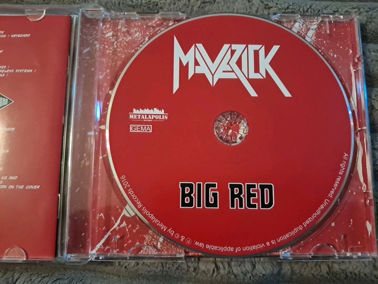 Maverick Big Red CD 2016 Metapolis Records Germany Hard Rock 11 Tracks Rare