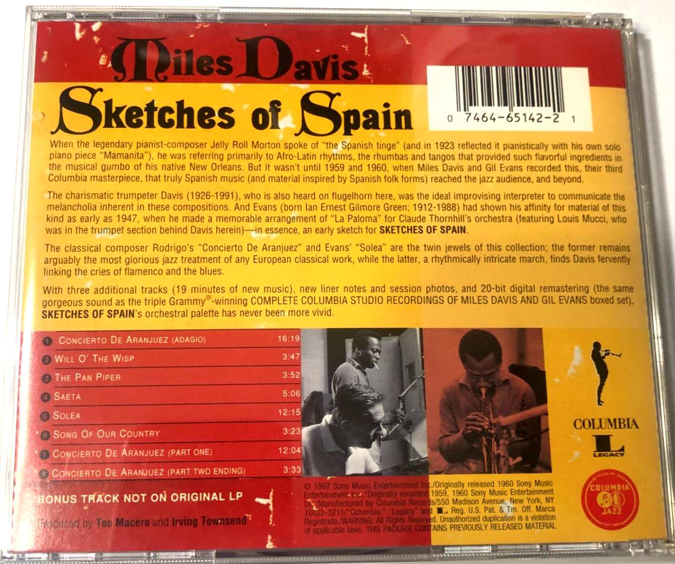 Miles Davis Sketches of Spain [Remastered] (CD 1997 Columbia/Legacy)
