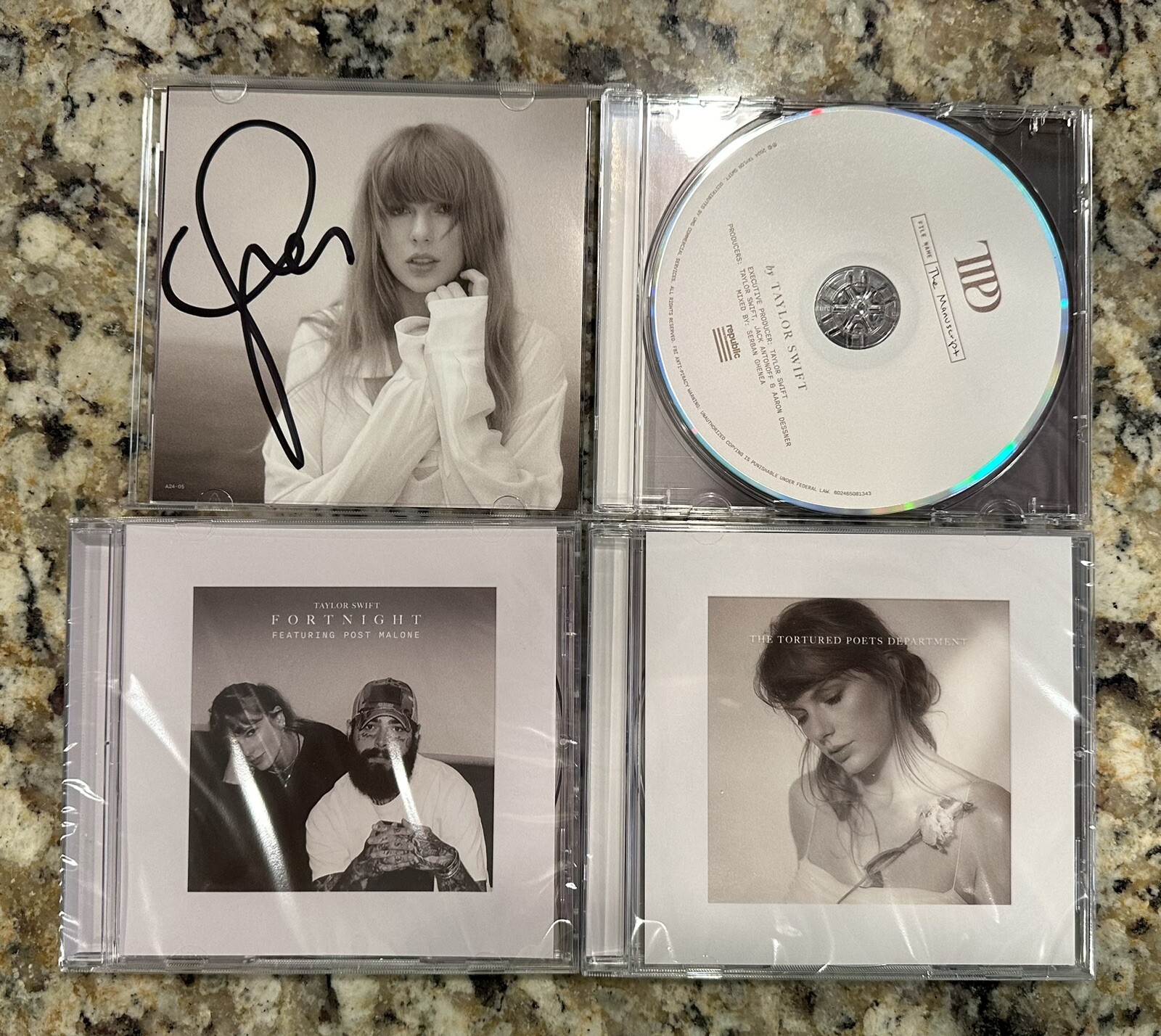 Taylor Swift Tortured Poets Department But Daddy I Love Him + Hand Signed Photo