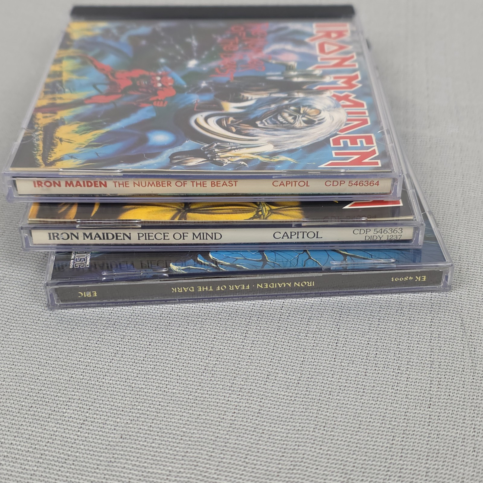 Iron Maiden CD Lot - Early Print Number Of The Beast 1982 Capitol, Piece Of Mind