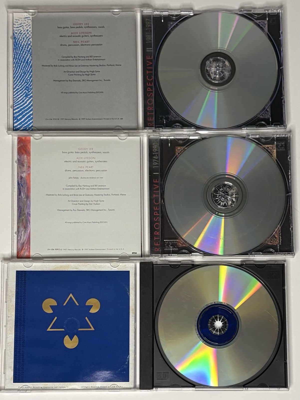 Lot 9 Rush CDs Chronicles Moving Pictures Counterparts Roll the Bones Vapor Trai