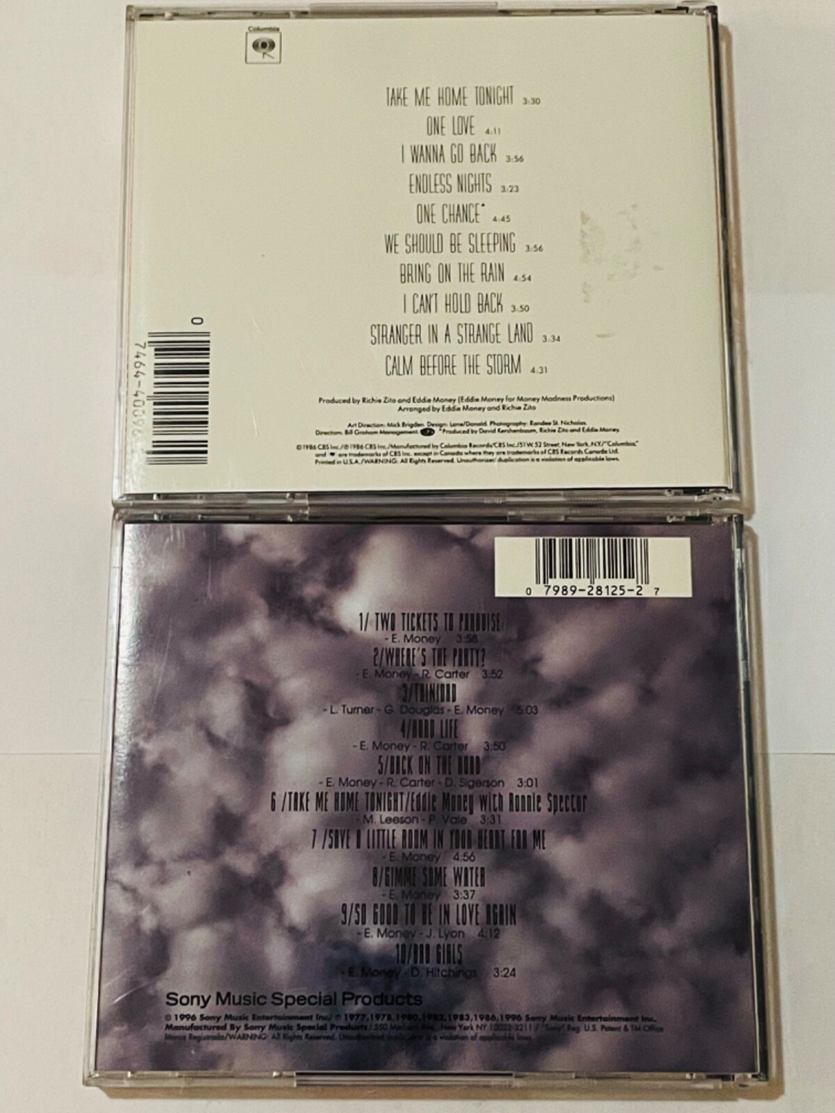 EDDIE MONEY Can't Hold Back CD +BONUS Good As Gold Best Of CD
