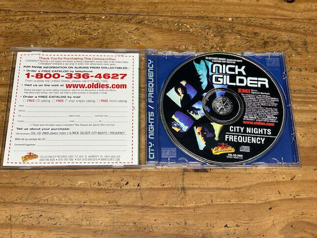 Nick Gilder - City Nights/Frequency CD. Rare & out of print 2006 on Collectables