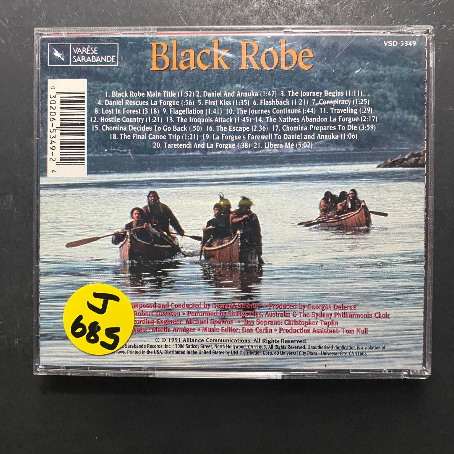Georges Delerue – Black Robe CD 1991 Soundtrack Film Score Varèse Sarabande