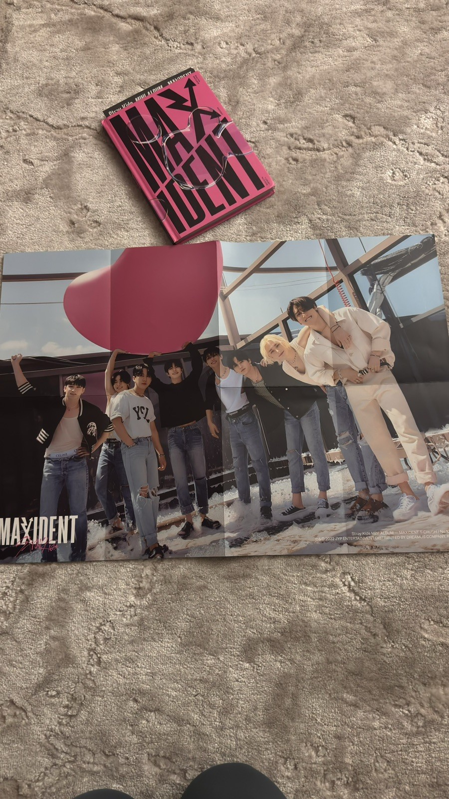 Stray Kids Maxident Heart Version CD Mini Album with Photobook Poster More