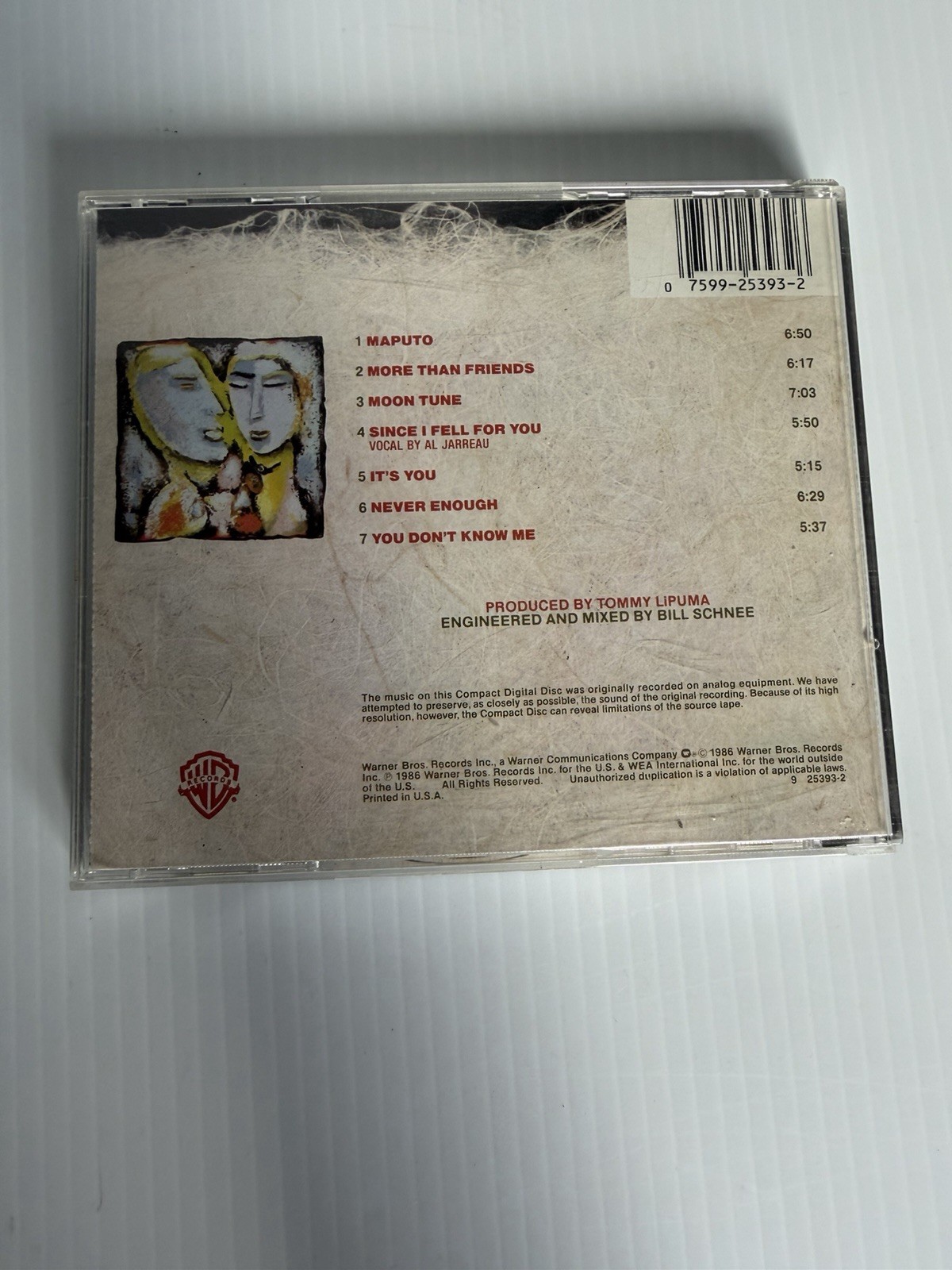 Bob James & David Sanborn – Double Vision CD 1986 Jazz Fusion Al Jarreau