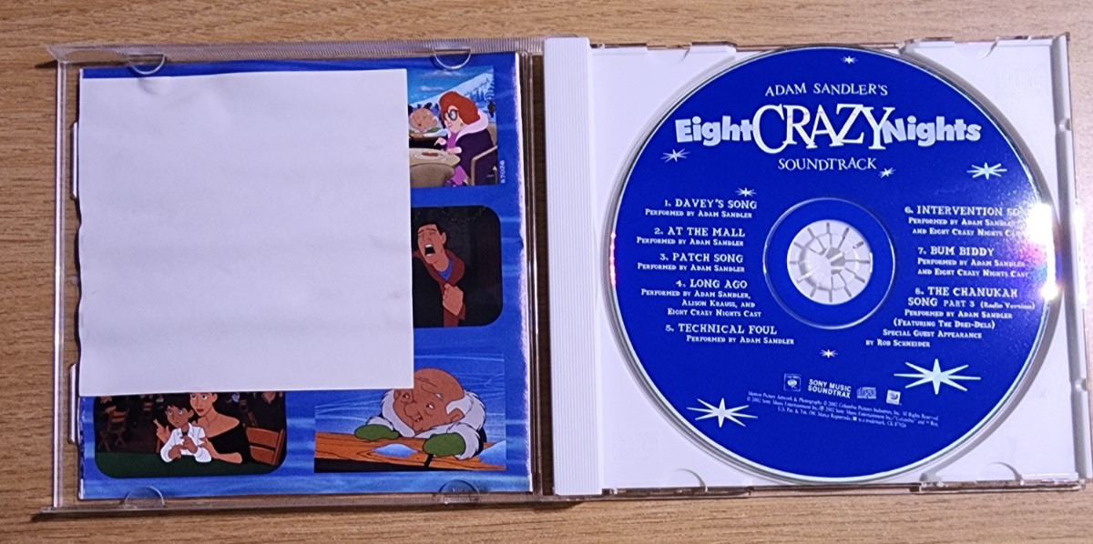 Sound Track - Eight Crazy Nights Soundtrack (CD, 2002, Sony Music Soundtrax)