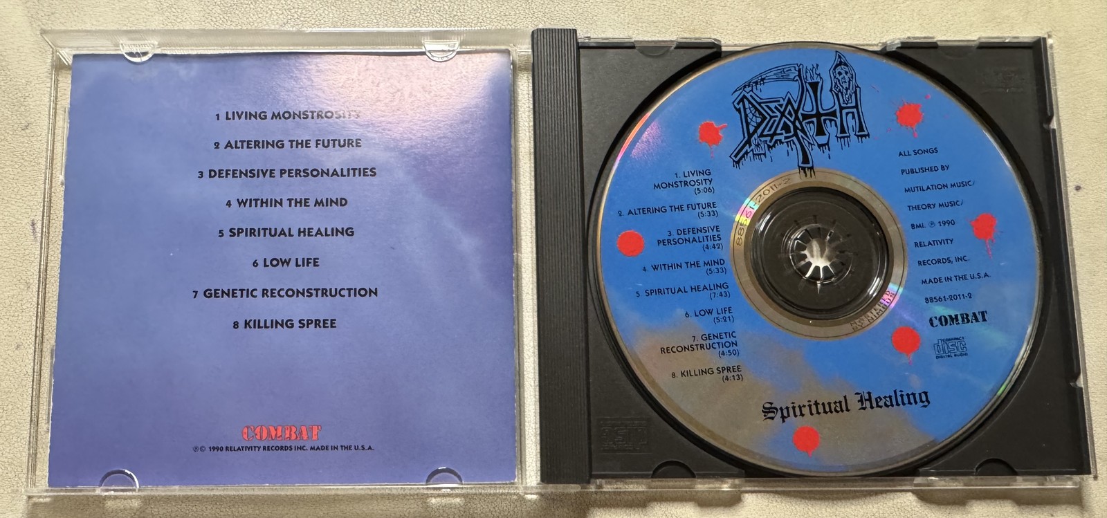 Death - Spiritual Healing (CD, Album) 1990 Combat 88561-2011-2