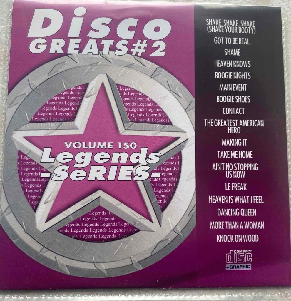 DISCO GREATS KARAOKE CDG DISC LEGENDS VOL 2 #150 OLDIES SOUL R&B 1970'S CD