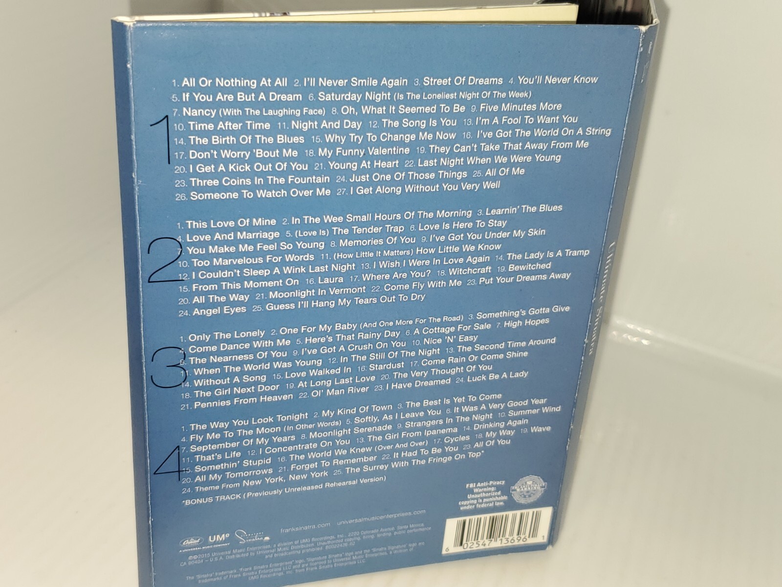 Ultimate Sinatra by Sinatra, Frank (CD, 2015) Four-Disc,NO BOOKLET.