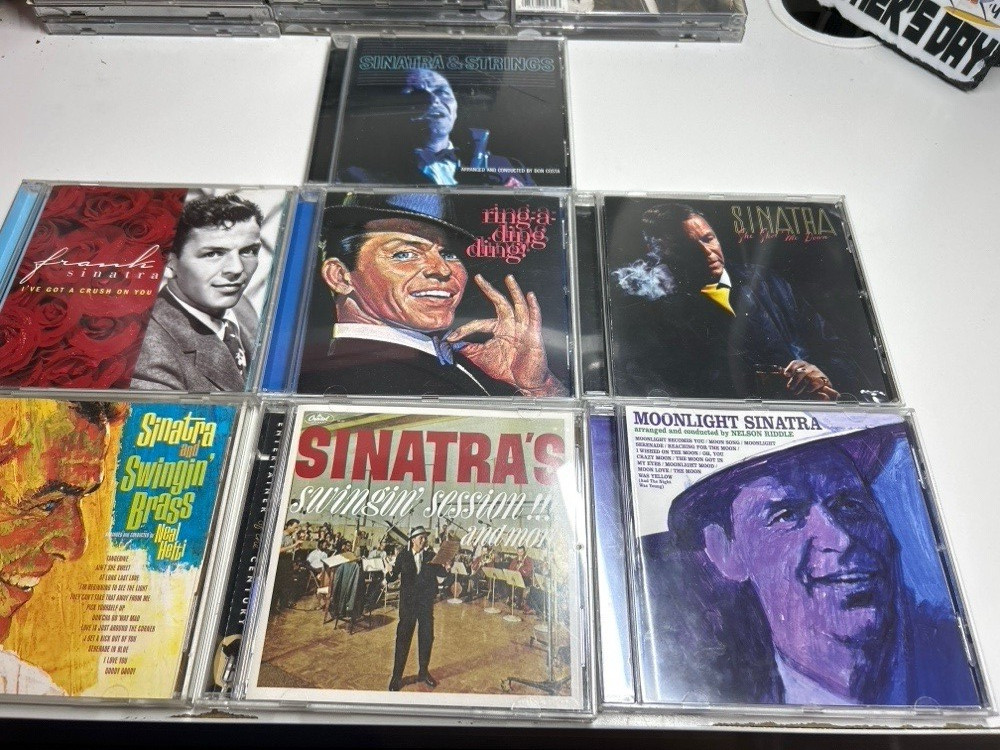 Frank Sinatra CD Lot Bundle 6 Albums Ring a Ding Ding Moonlight Swingin Brass