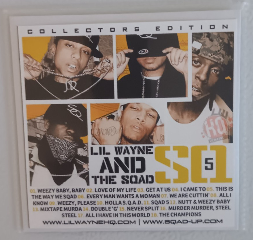 7 CD Lot Rap/Hip-Hop, Lil Wayne & The Squad - SQ 1-6 Collection [SEALED MIXTAPE]