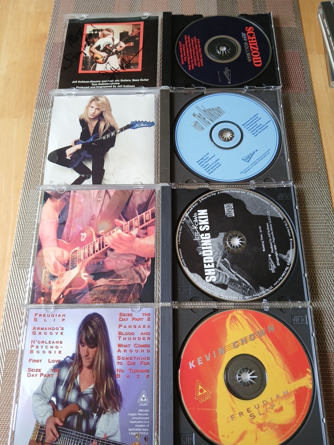 Jeff Kollman Schizoid Unknown Shedding Skin Kevin Chown 4 CD Lot Shred Signed