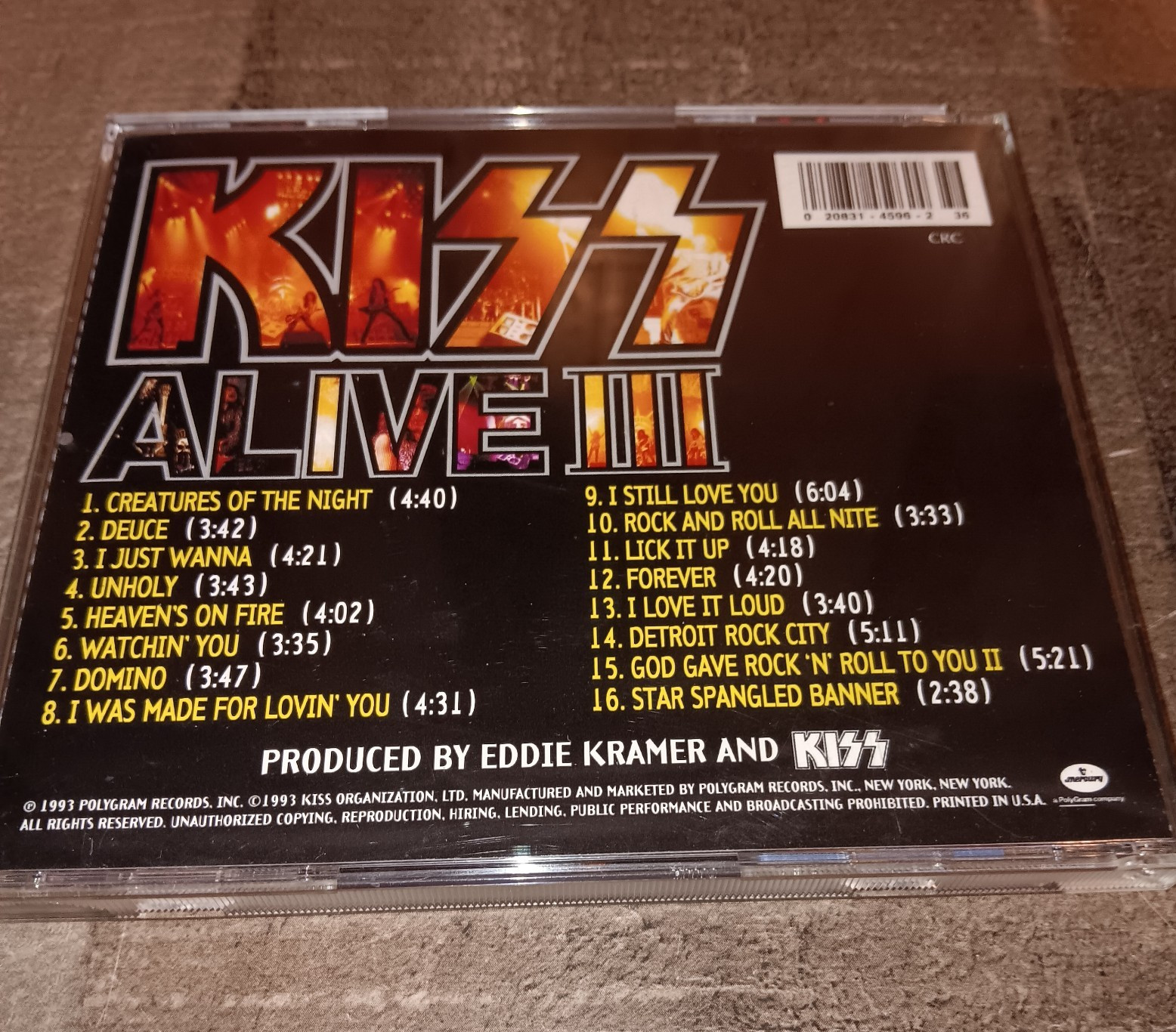 KISS - Alive III CD 1993 Polygram Mercury Nice Read