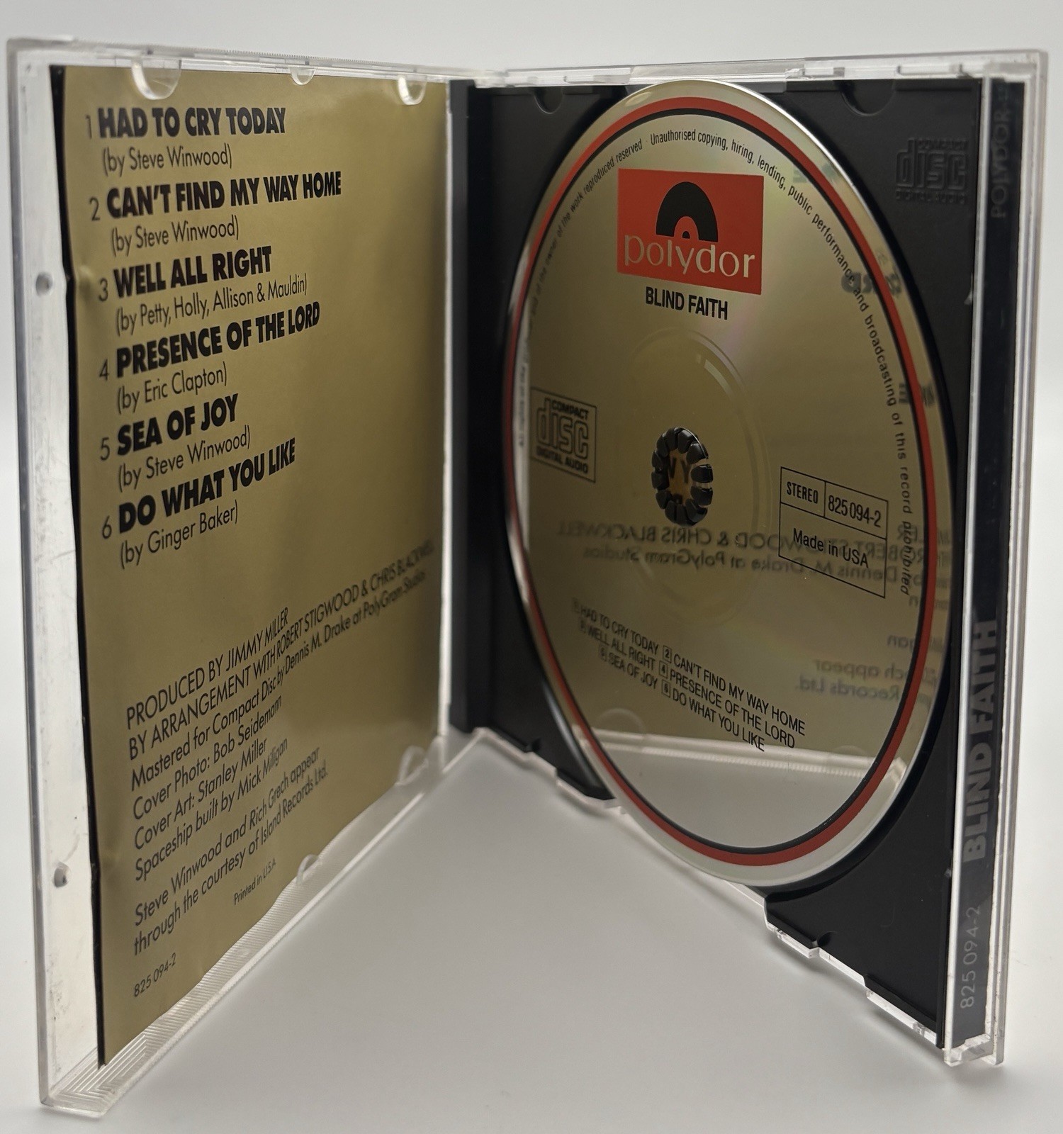 Blind Faith CD Polydor 825 094-2 Eric Clapton Steve Winwood Made in USA