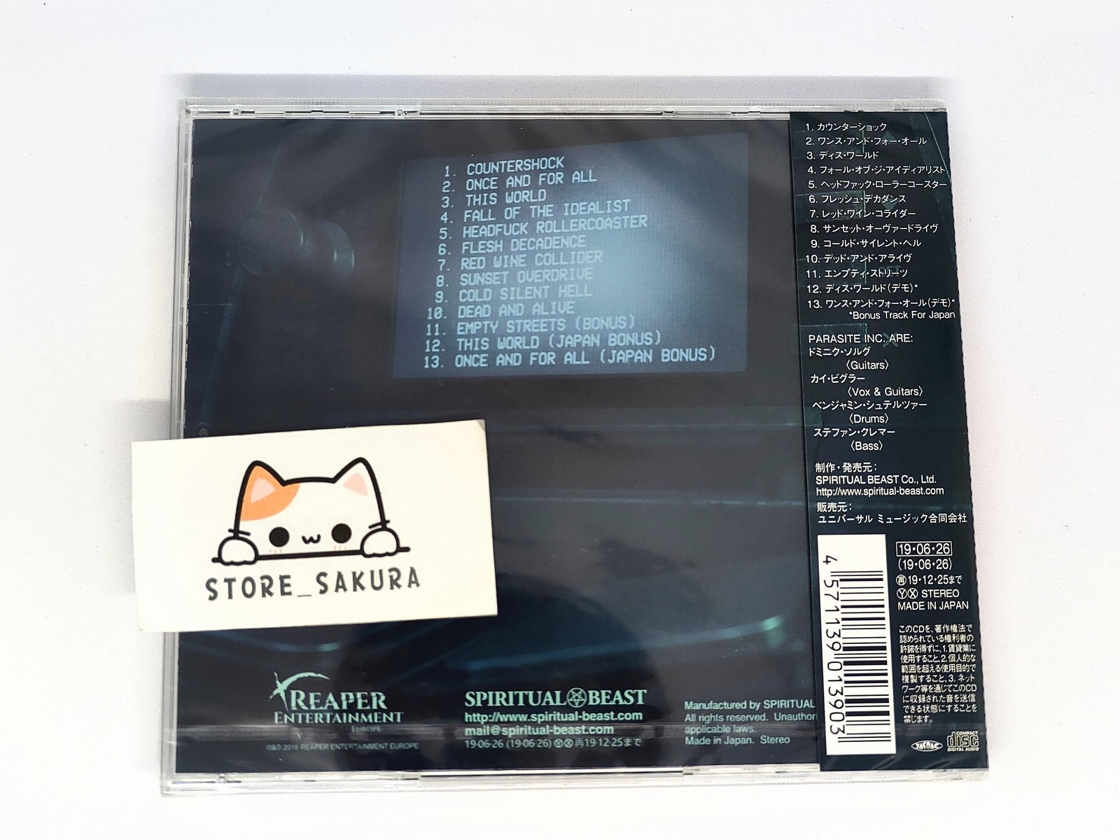 Parasite Inc. dead and alive with Bonus Track From Japan CD 13tracks OBI