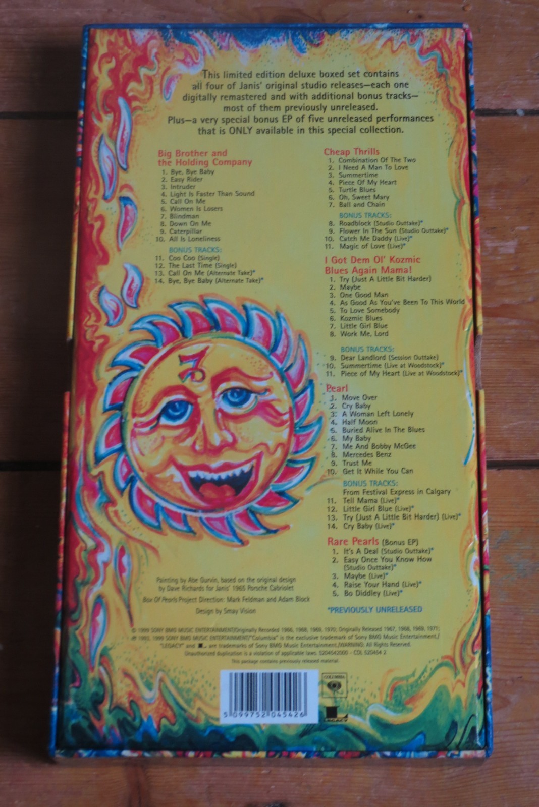 5 CD Janis JOPLIN box set - Box of Pearls - Cheap Thrills/Big Brother/Rare/Blues