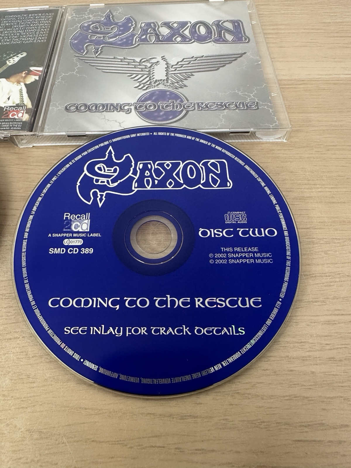 SAXON - Coming To The Rescue - 2 CD Set - UK Import - Live Recording - Snapper