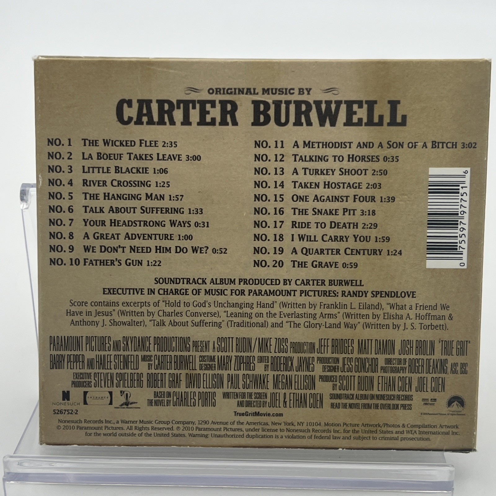 Carter Burwell True Grit Coen Bros Western Film Score CD Soundtrack Out Of Print