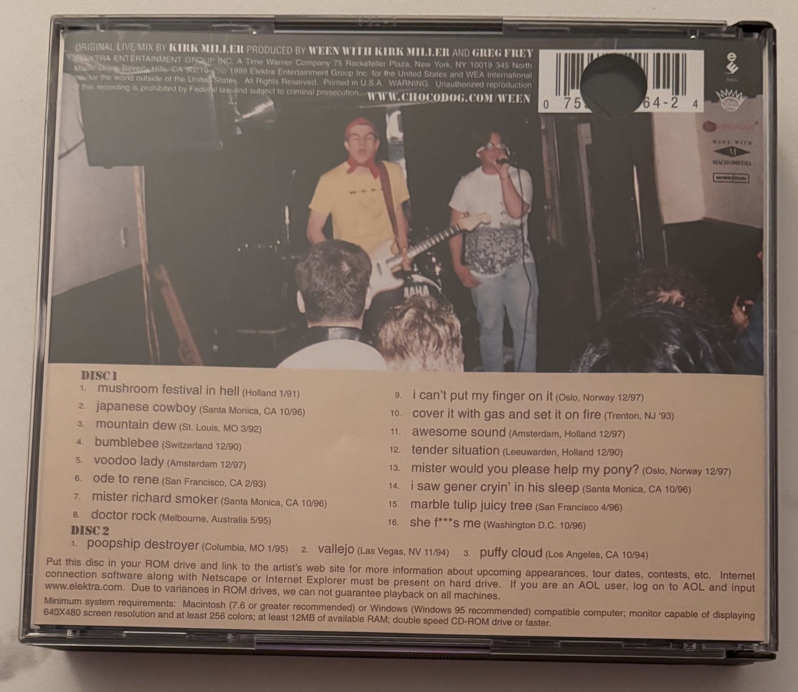WEEN - Paintin' The Town Brown Live '90-'98 2 CD PROMO w/ Hype / 1999 US Elektra