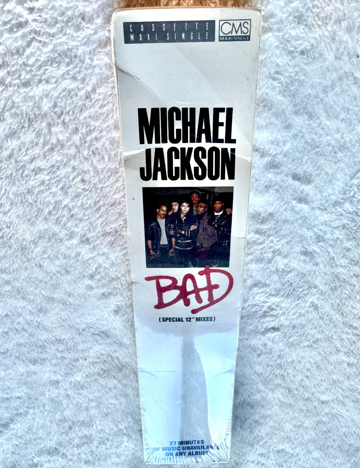 MICHAEL JACKSON BAD CASSETTE LONGBOX TAPE SEALED NEW TRACKS MUSIC PROMO "S" LP
