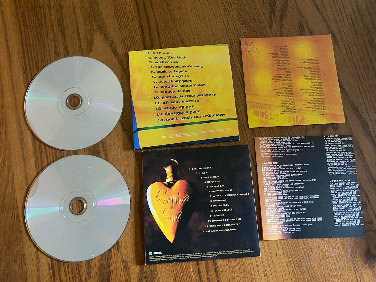 Mark Knopfler: Shangri-La & Golden Heart-2 mini lp replica sleeve Cds w/inserts