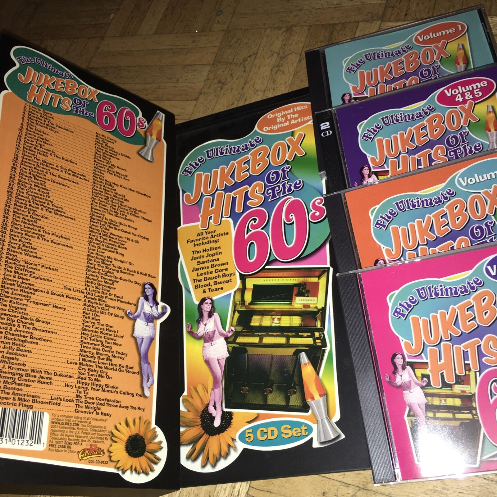 Jukebox Hits of the '60s Collectables 5 CD BOX SET the Angels BYRDS dion STEAM