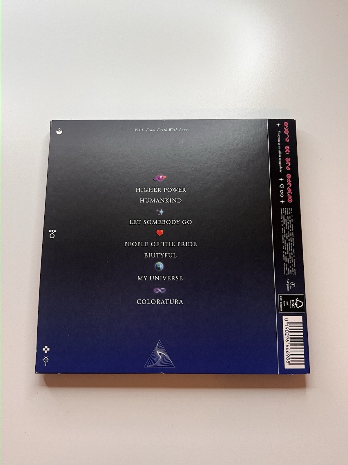 Coldplay Music of the Spheres CD 2021 Rock Album Parlophone Cardboard Sleeve