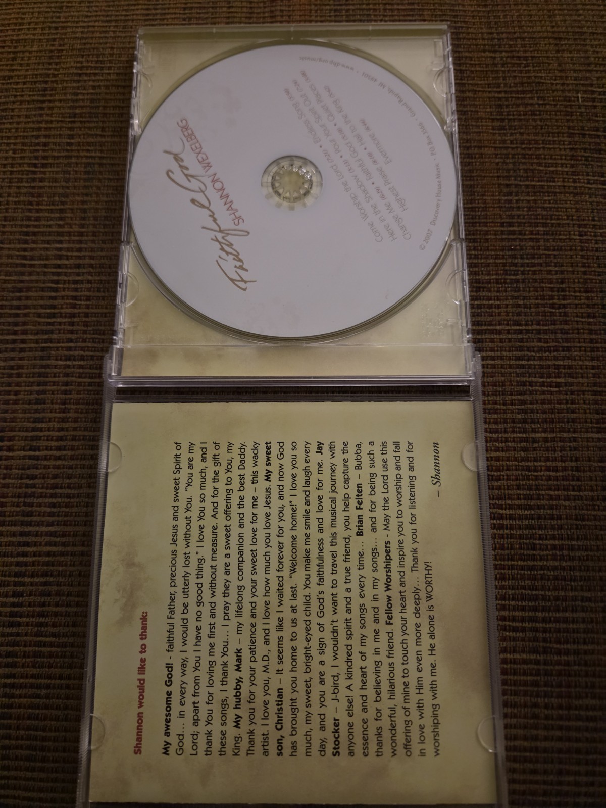 Faithful God by Shannon Wexelberg (CD, 2007, Discovery House)