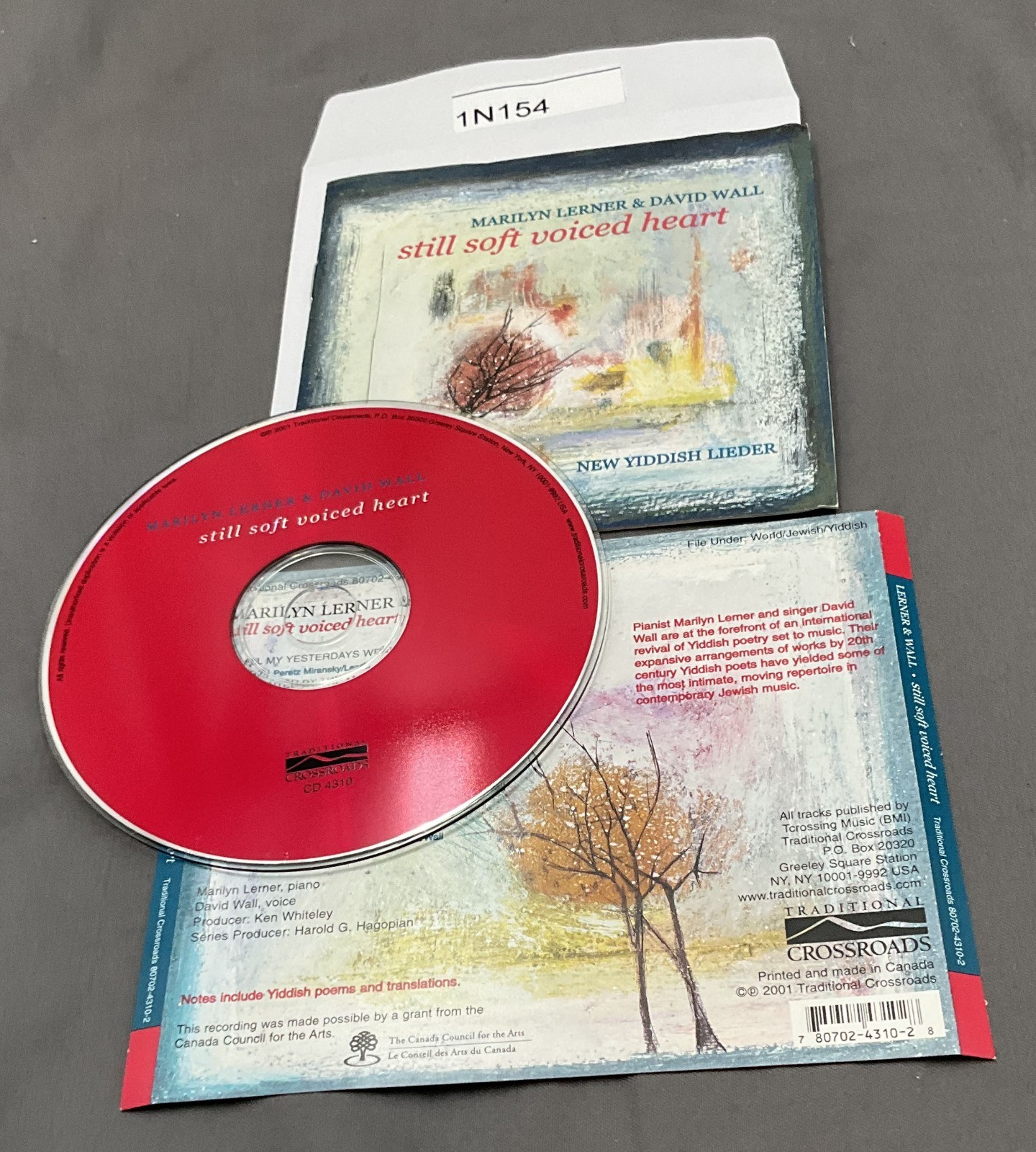 Still Soft Voiced Heart: New Yiddish Lieder by Marilyn Lerner CD No Case #1N154