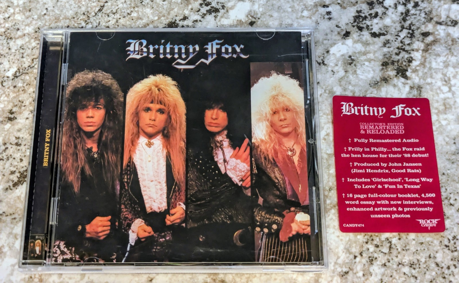 BRITNY FOX 💀 Self-Titled (1988) RARE Remastered ROCK CANDY CD Glam/Hair Metal