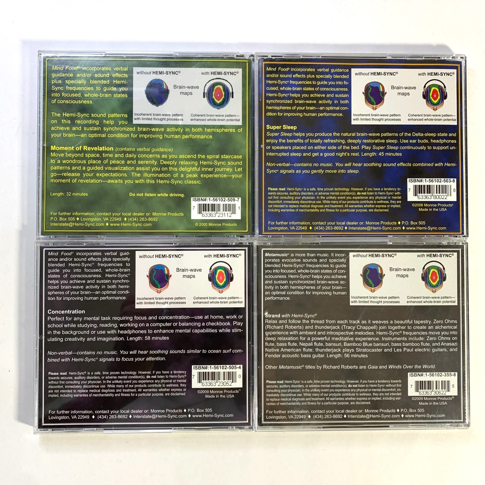 Hemi-Sync - Super Sleep, Concentration, Strand, Revelation (CD) - Monroe
