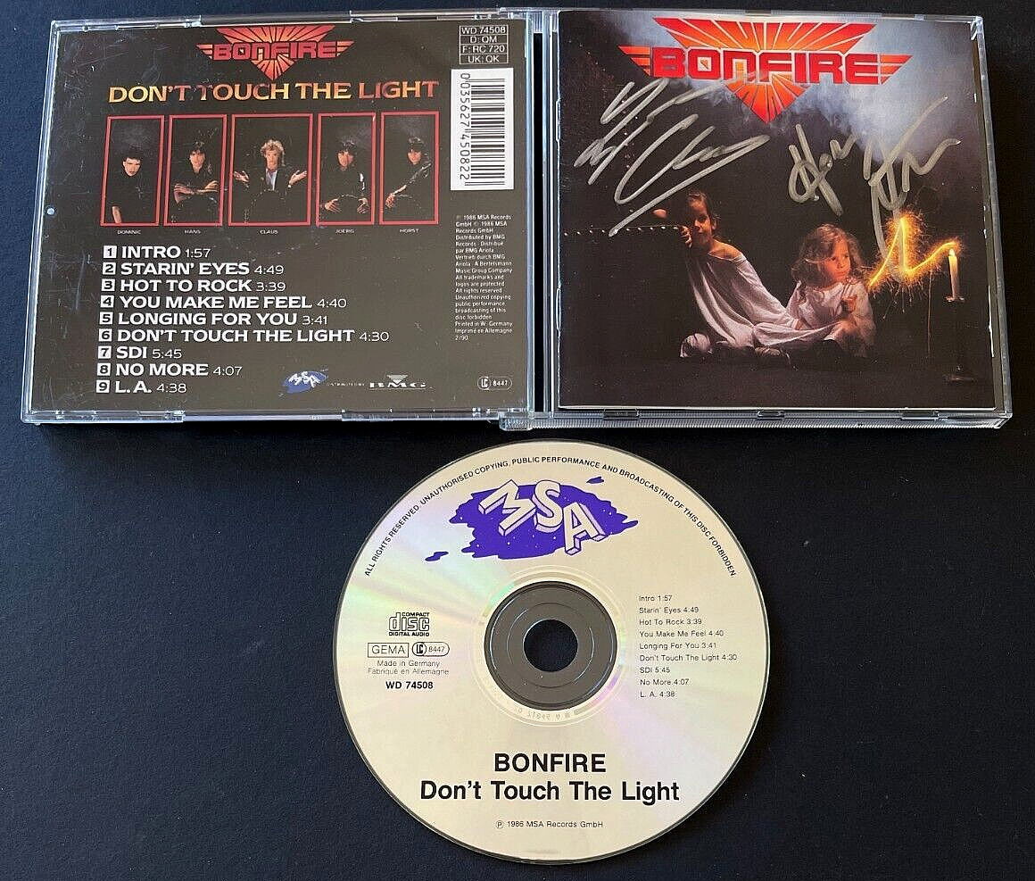 BONFIRE Don't Touch The Light AUTOGRAPHED / SIGNED cd TREAT Victory SCORPIONS
