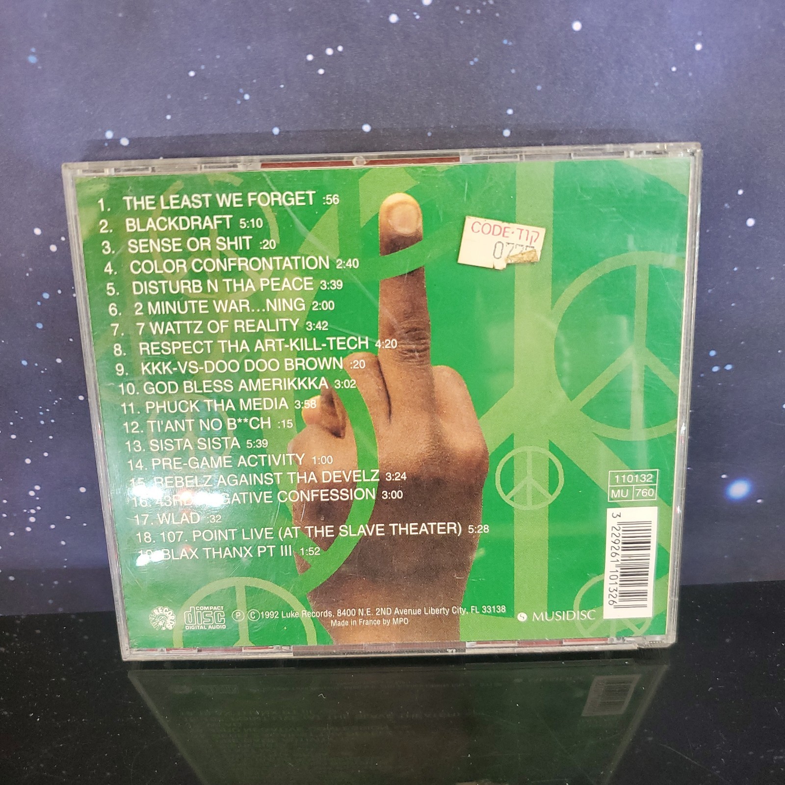 PROFESSOR GRIFF • Disturb N Tha Peace X Minista 1992 Luke Records Public Enemy