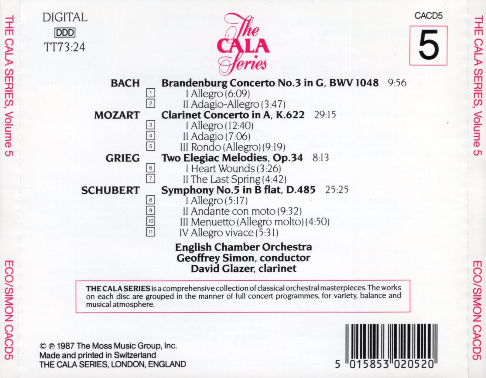 The Cala Series - Orchestral Masterpieces 5 / English Chamber Orchestra · Simon
