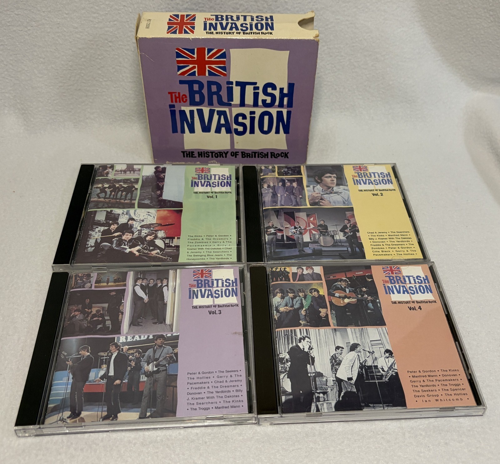 The British Invasion: The History of British Rock Vol. 1-4 CD Box Set - Rhino EX