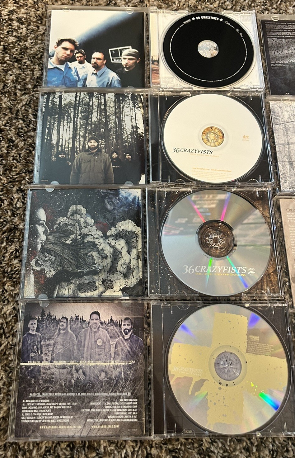 36 Crazyfists CD Lot Bitterness Snow Capped Rest Inside Tide Collisions Slipknot
