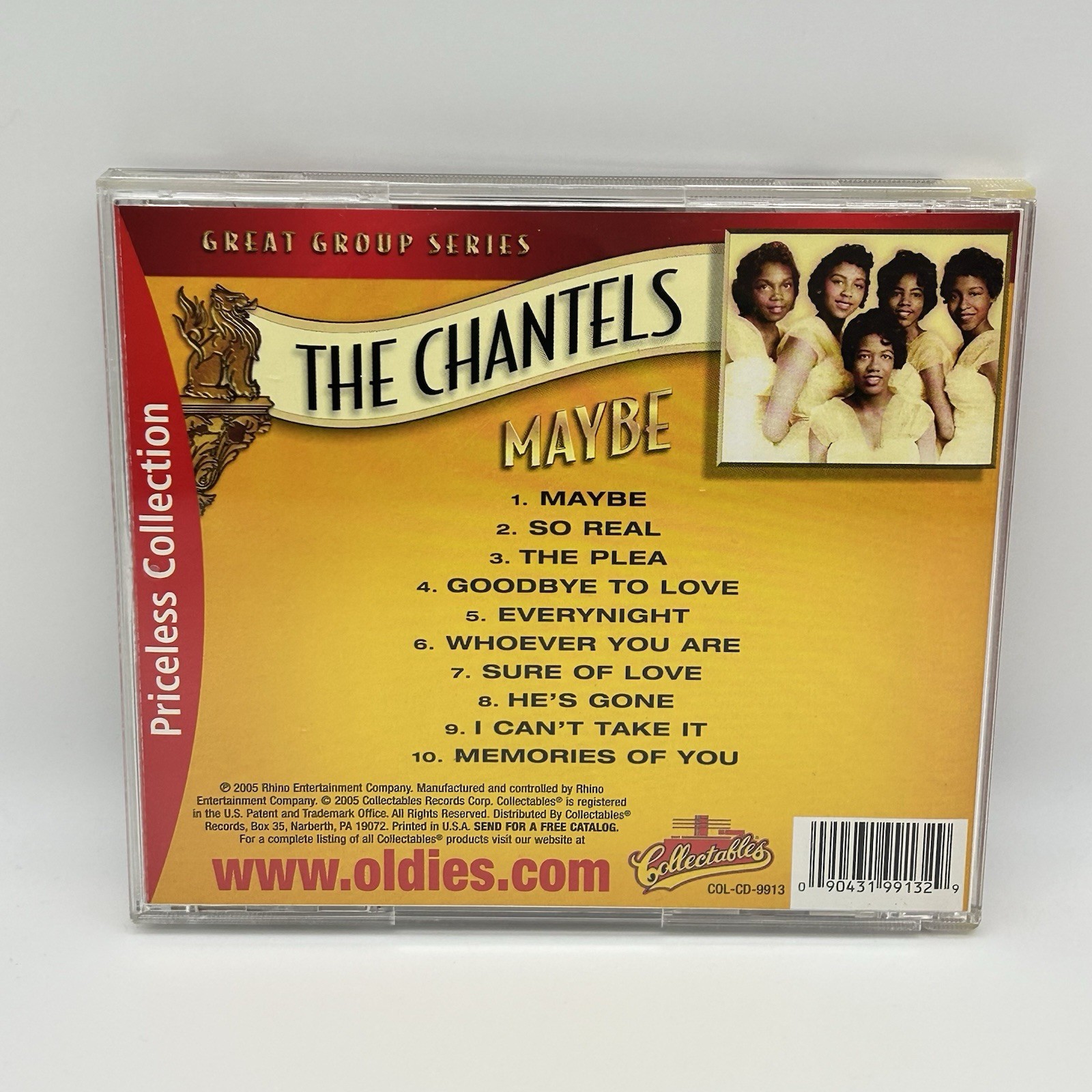 The Chantels - Maybe (CD, Compilation, 2005, Collectables Great Group Series)