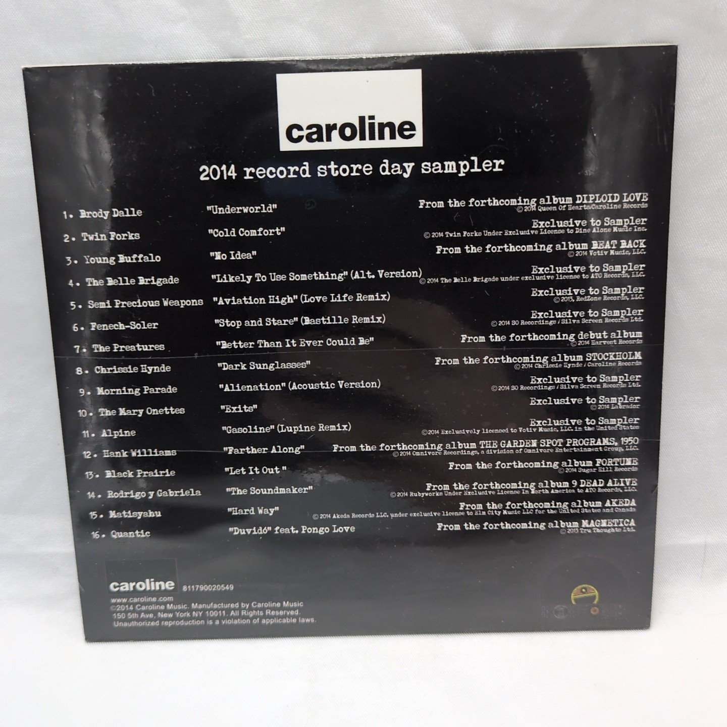 Caroline 2014 Record Store Day Sampler Music CD Sealed