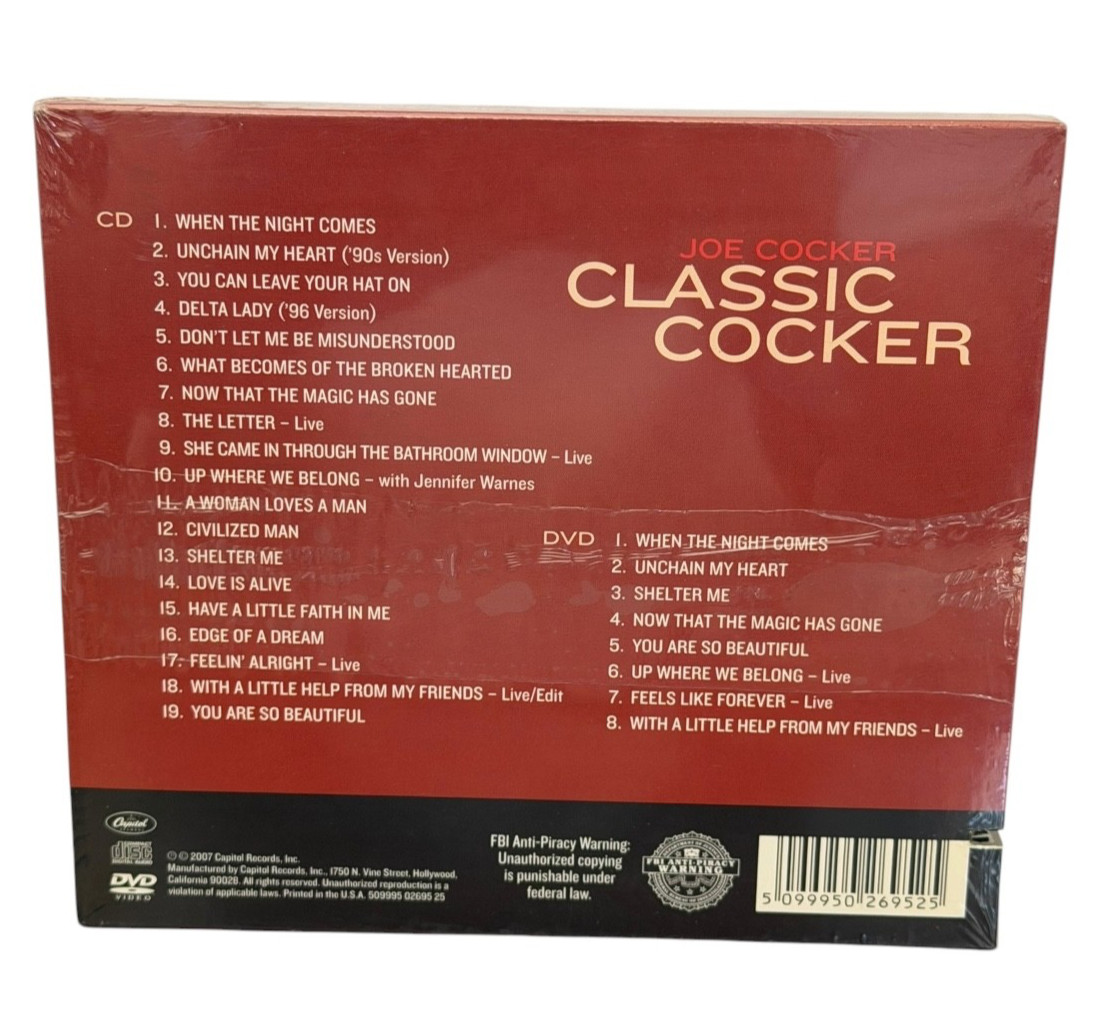Joe Cocker Classic Cocker CD + DVD (2007) Brand New Sealed Promo Cut Spine