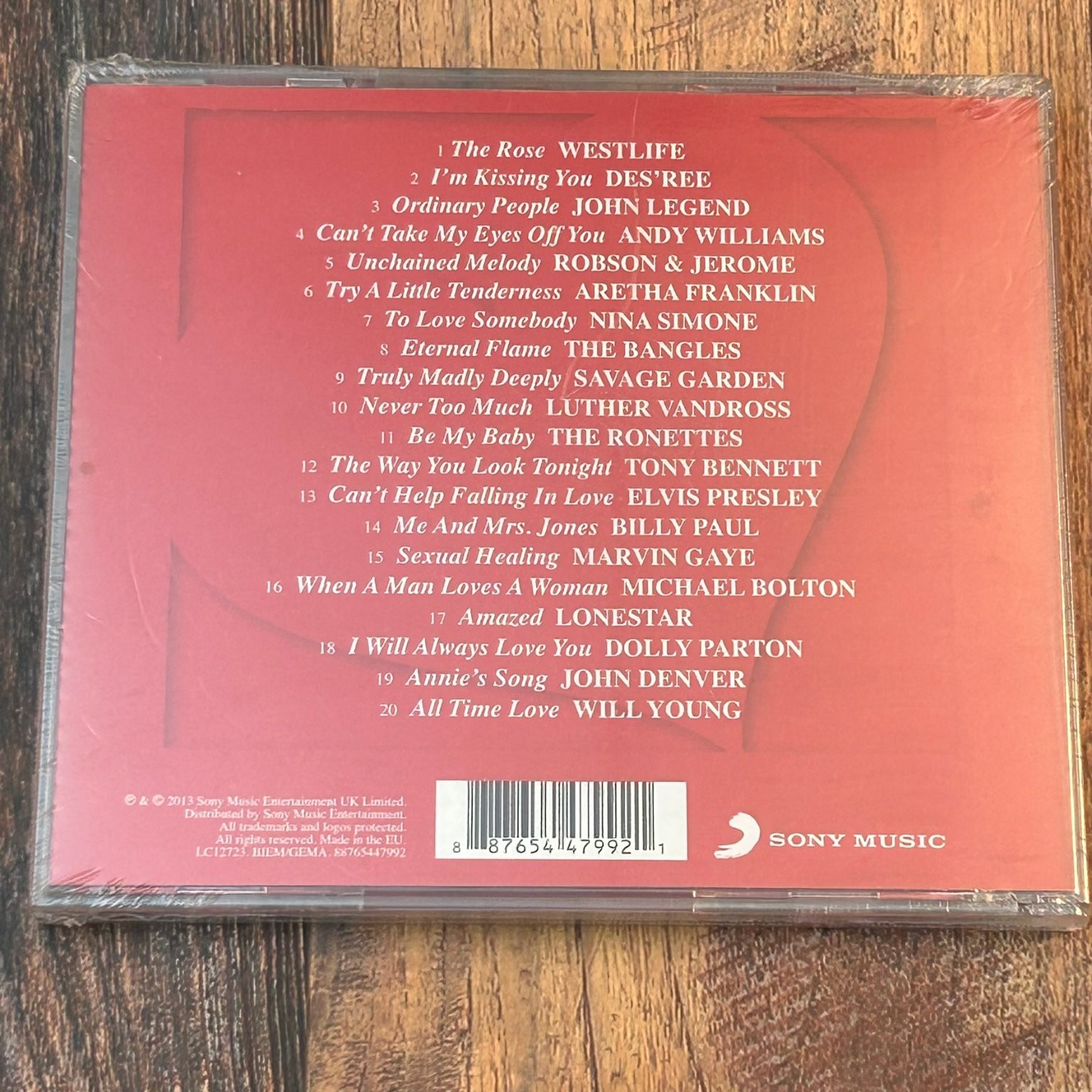 Various Artists – All Time Love CD 2013 Pop Soul R&B Sony Music