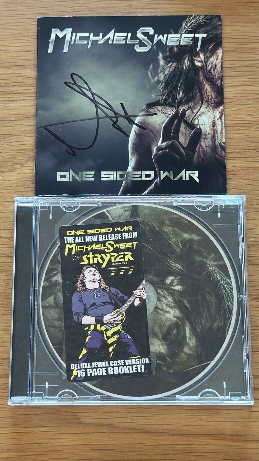 Michael Sweet One Sided War CD (Autographed by Michael Sweet Stryper) Like New