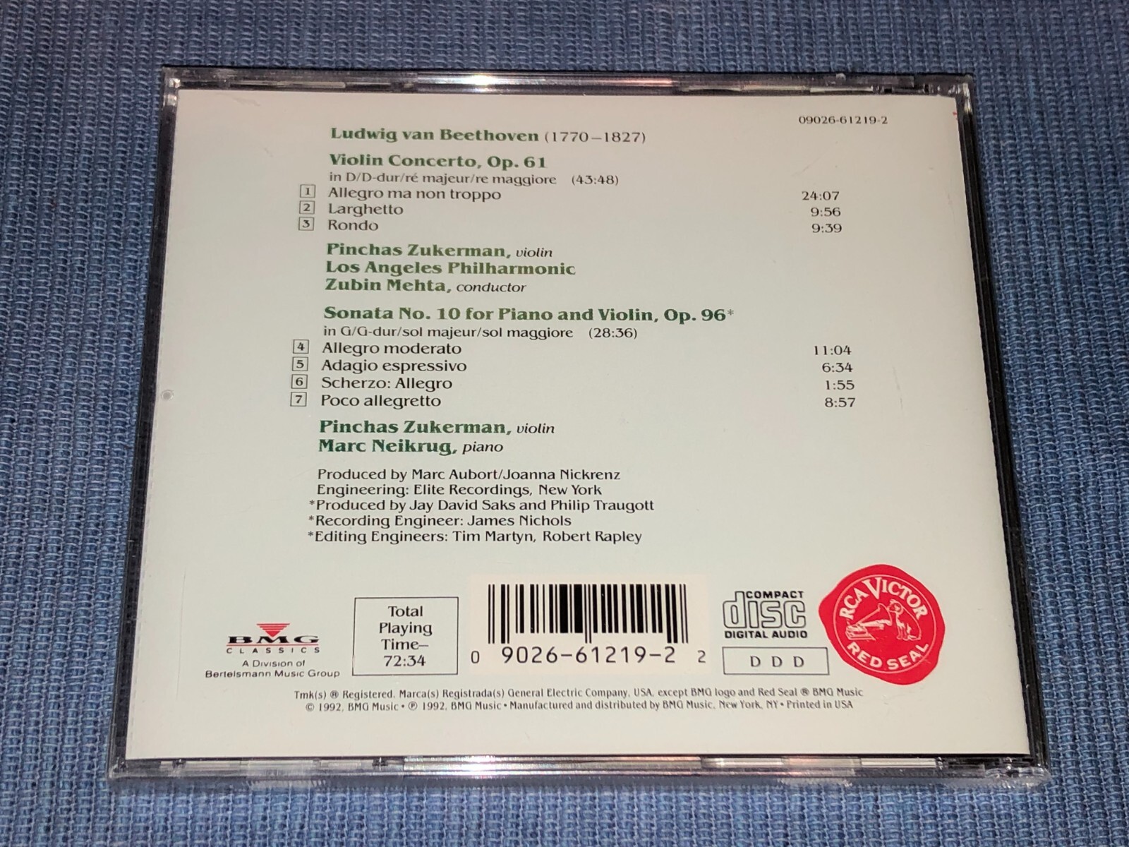 Beethoven Violin Concerto - Zubin Mehta - Los Angeles Philharmonic - New CD
