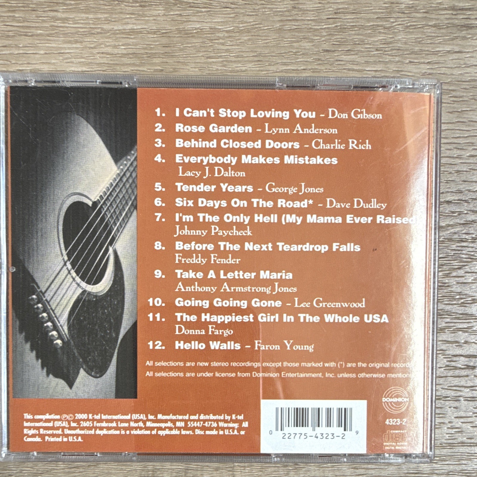 Millennium Country Hits - Dominion CD 2000 Compilation Honky-Tonk 34min 4323-2