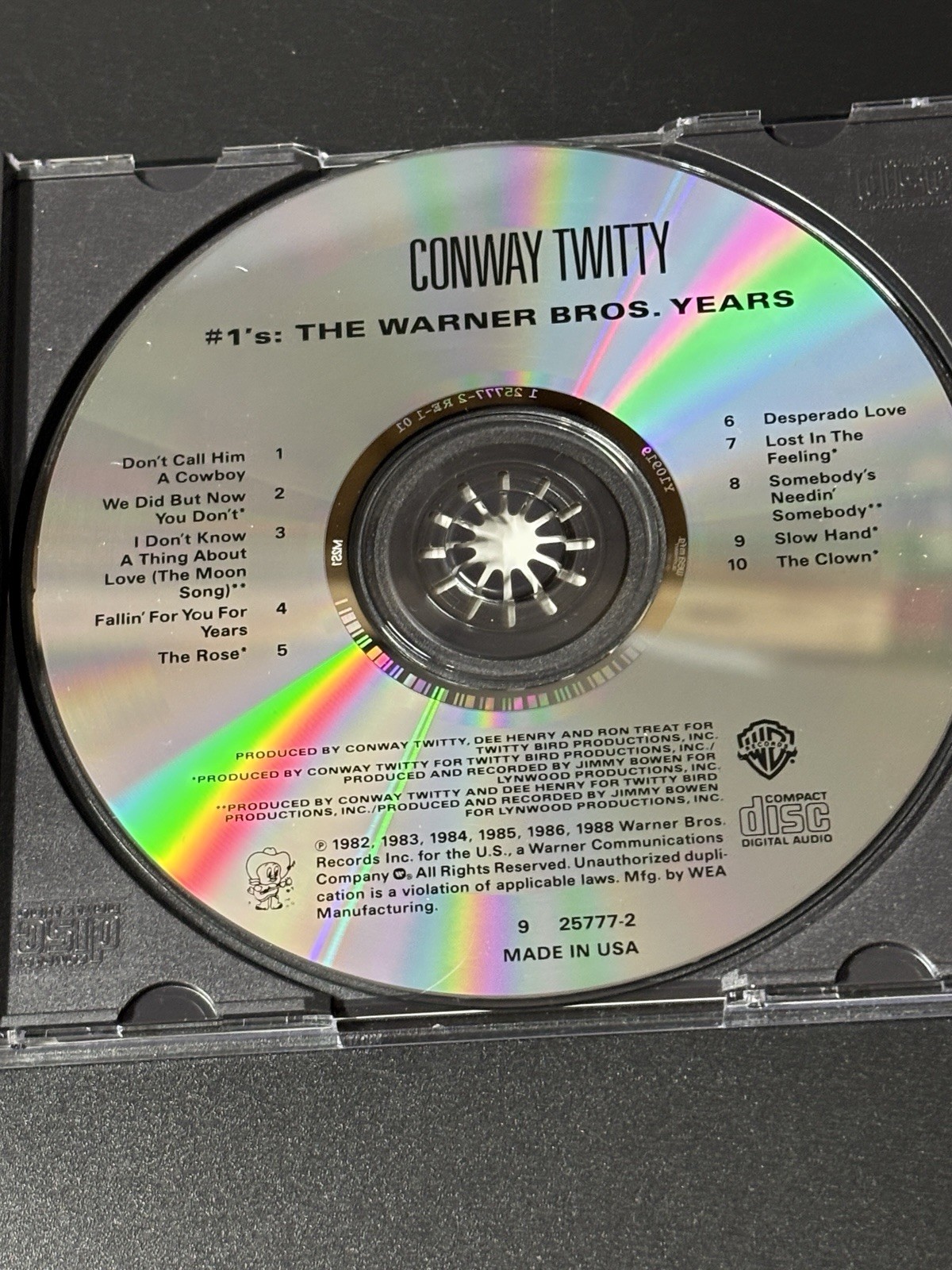 #1's: The Warner Brothers Years by Conway Twitty (CD, Sep-1988, Warner Bros.)