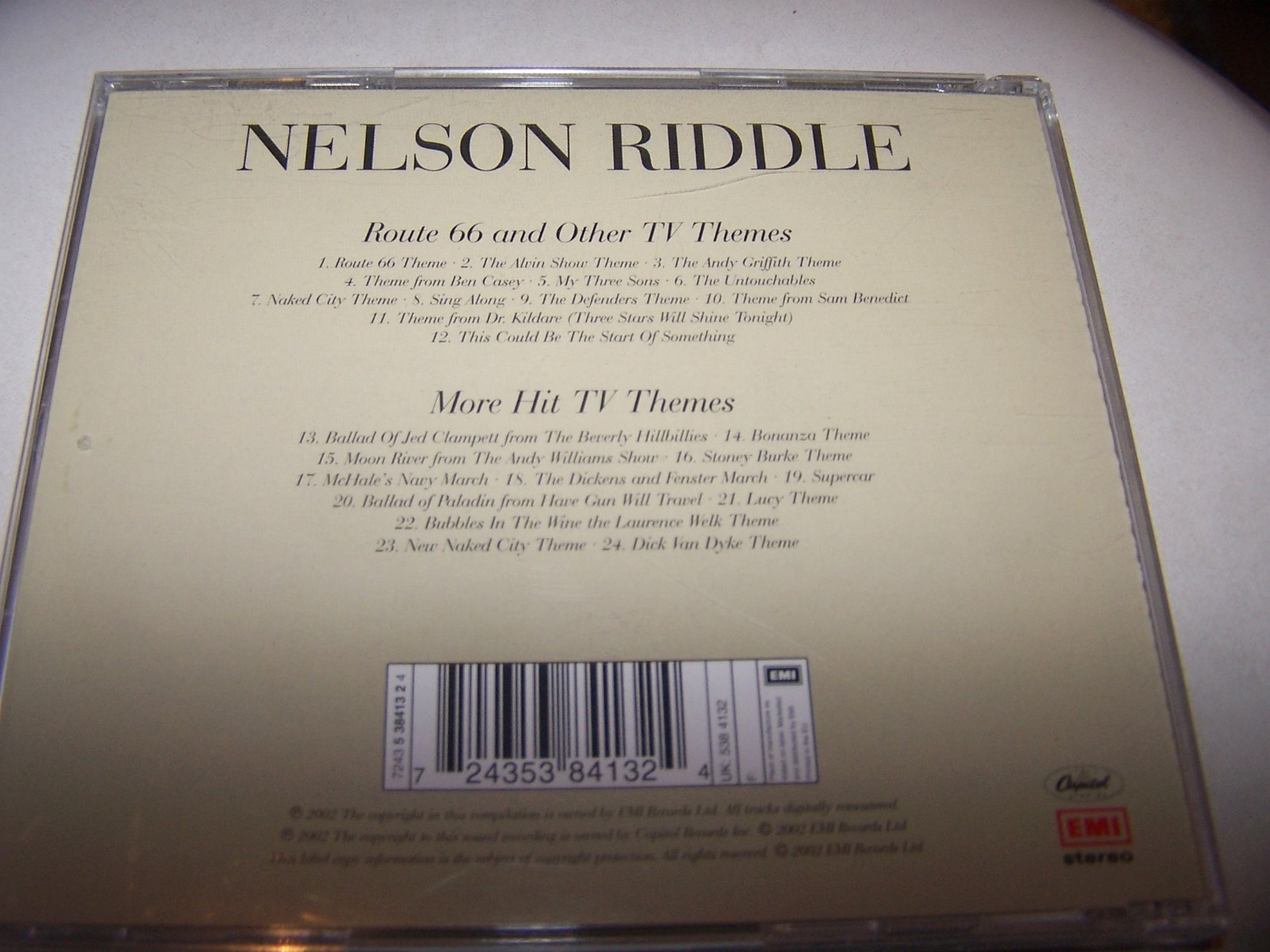 NELSON RIDDLE - ROUTE 66 & OTHER TV THEMES / MORE HIT TV THEMES - CD - 24 track