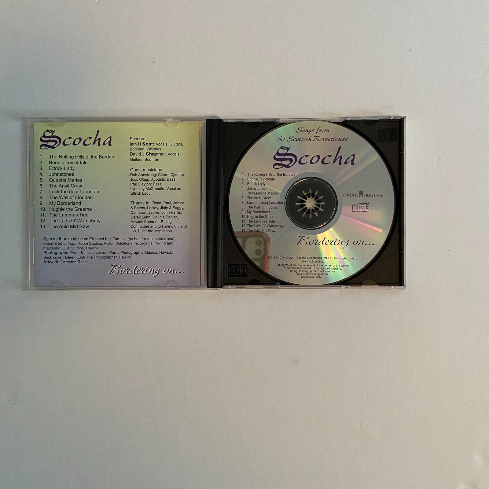 Scocha Bordering On CD 2001 HC1514CD1 Songs from Scottish Borderlands