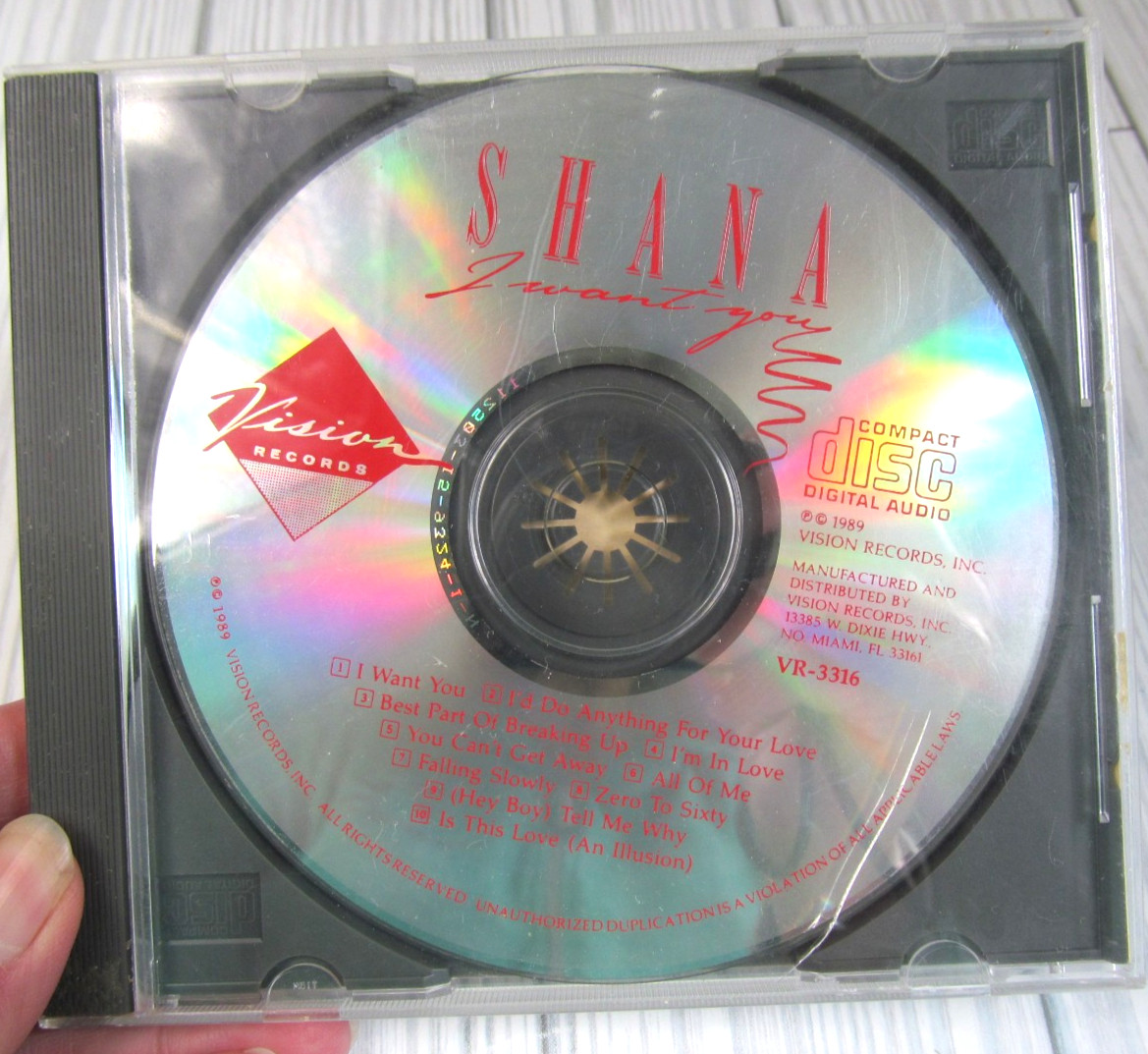 Shana I Want You CD 1989 Vision Records Dance Freestyle Electronic Synth-Pop A6