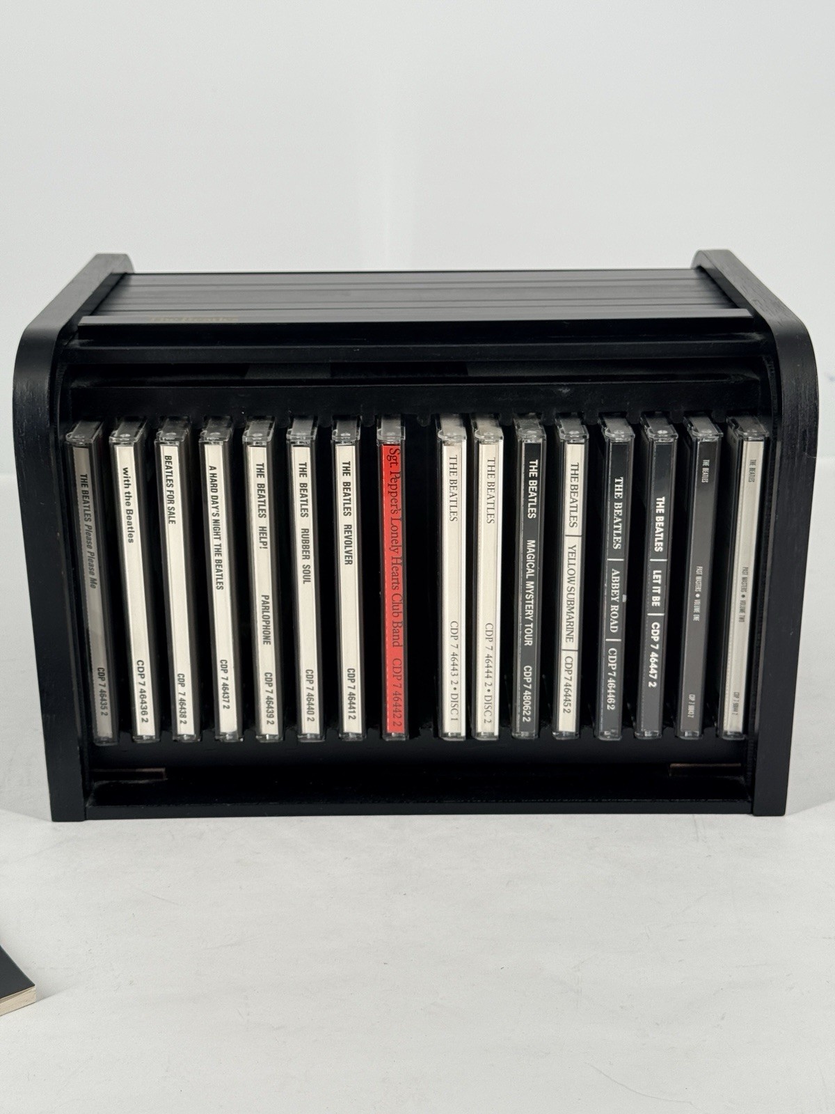 The Beatles Bread Bin CD Box Set Black Wooden Roll Top Case 16 Album 1988
